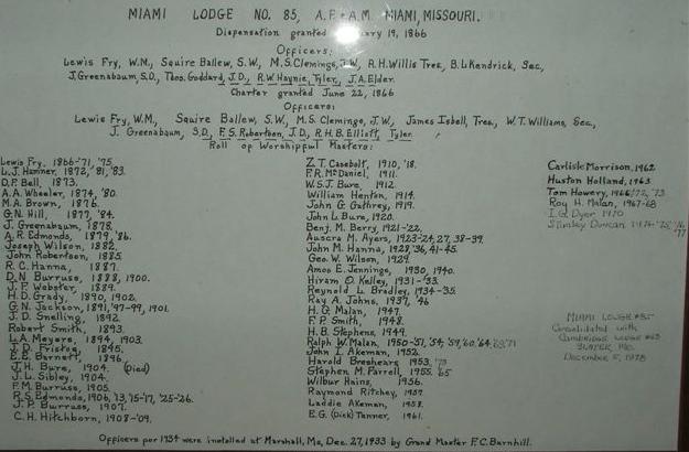 Miami Lodge No. 85